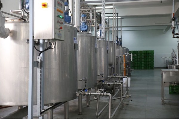 Milk reception and chilling at the Frubon plant